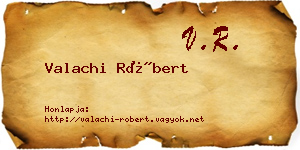 Valachi Róbert névjegykártya